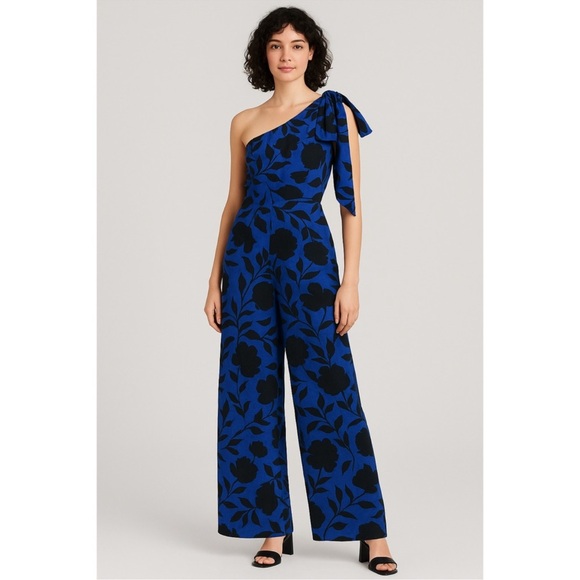 Kate Spade for Target blue and black one shoulder jumpsuit - Picture 2 of 10